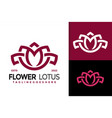 m lotus flower logo design brand identity logos vector image