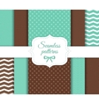 set of seamless geometric pattern vector image vector image