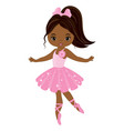 Beautiful african american ballerina dancing Vector Image