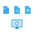 network files sync cloud vector image