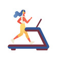 flat woman drawn with vivid colors in modern style vector image