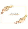 golden frame calligraphic monogram emblem vector image