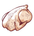 chicken carcass icon healthy meat for dinner vector image vector image