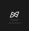 letter sn logo or ns monogram design vector image