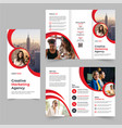 professional business tri-fold brochure design vector image vector image