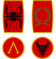 set of ancient shields vector image vector image