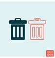 trash basket icon vector image