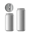set of metal aluminum cans 330 and 500 ml vector image