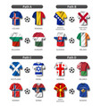 european soccer play-off draw 2020 group vector image