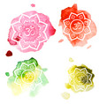 diwali om symbol on watercolor background vintage vector image