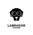 labrador retriever dog head used sunglasses logo vector image