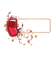 mouth with floral frame vector image vector image