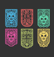 day dead paper flags vector image vector image