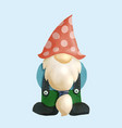 gnomes watercolor isolated on a white background vector image vector image