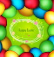 frame of easter eggs vector image vector image