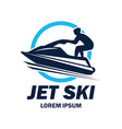 jet ski logo with text space for your slogan vector image