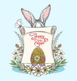 vintage easter template vector image