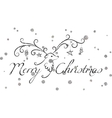 christmas reindeer with text merry vector image