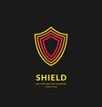 linear shield a symbol security vector image