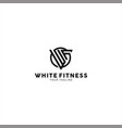 wf letter logo design template for personal vector image vector image