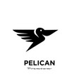 black pelican logo icon design vector image vector image