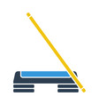 icon step board and stick vector image