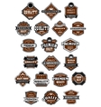 vintage and retro wild west style labels vector image
