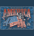 america independence day poster colorful vector image vector image