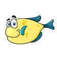 cartooned smiling fish with big eyes vector image vector image