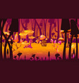 magic mushrooms fantasy game level landscape scene vector image