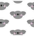 seamless pattern koala bear face icon cute vector image vector image