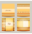 set of cards with ethnic african design geometric vector image