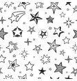 sketch stars seamless pattern hand drawn grunge vector image