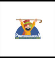 power bhangra mascot logo vector image