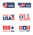set of made in the usa labels vector image