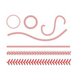 lace from a baseball on a white background vector image vector image