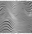 abstract black and white stripes waves background vector image