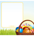 spring easter basket vector image vector image