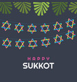 sukkot design template happy lettering vector image vector image