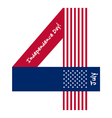independence day card or background july 4 vector image