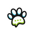 pet care logo design vector image