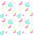 seamless pattern flamingo tropical summer ornament vector image