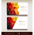 set of abstract geometric business card vector image vector image