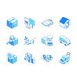 transportation and logistics - line isometric vector image vector image