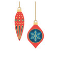 christmas decorative balls simple icon vector image vector image