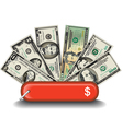 swiss knife money vector image vector image