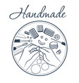 handmade icon polymer clay vector image vector image