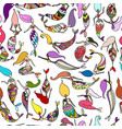 mermaids sketch seamless pattern for your design vector image