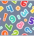 numbers pattern seamless background with funny vector image