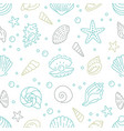 seashell seamless pattern background vector image